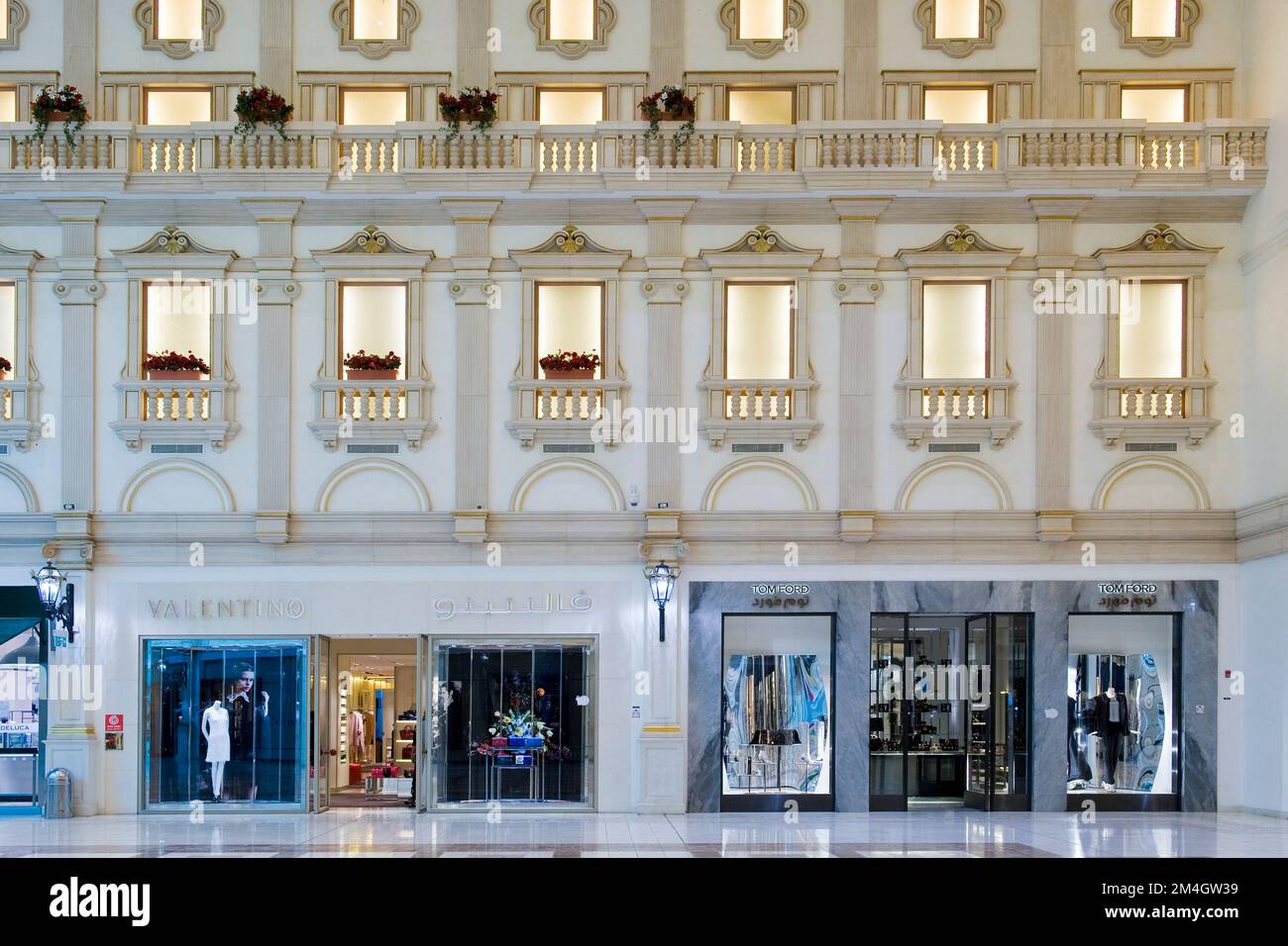 Qatar, Doha, Villaggio shopping mall, Valentino Stock Photo