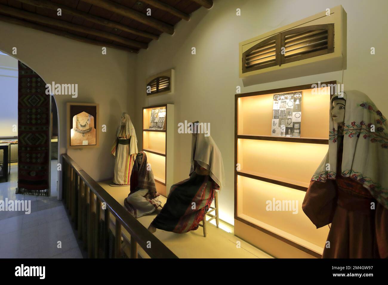 View of the Popular traditions museum in the Roman Theatre, Hashemite Plaza, Amman City, Jordan, Middle East Stock Photo