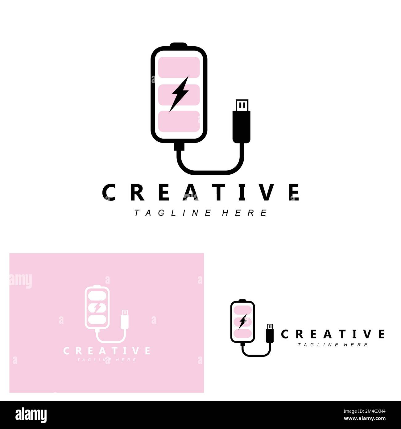 charging logo vector icon, smartphone vehicle, using electricity and battery Stock Vector