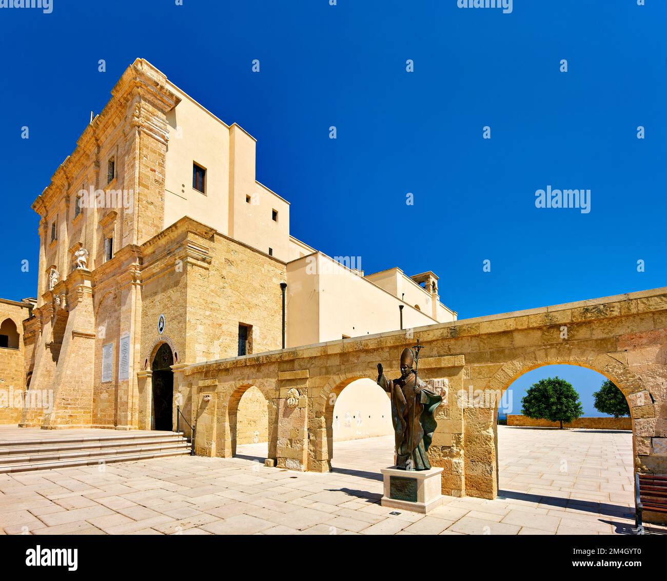 Salento. Apulia Puglia Italy. Santa Maria di Leuca. Santuario di Santa Maria de Finibus Terrae Stock Photo