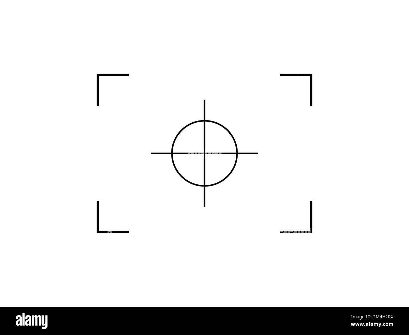 Focus line icon for apps and website. Camera frame viewfinder screen