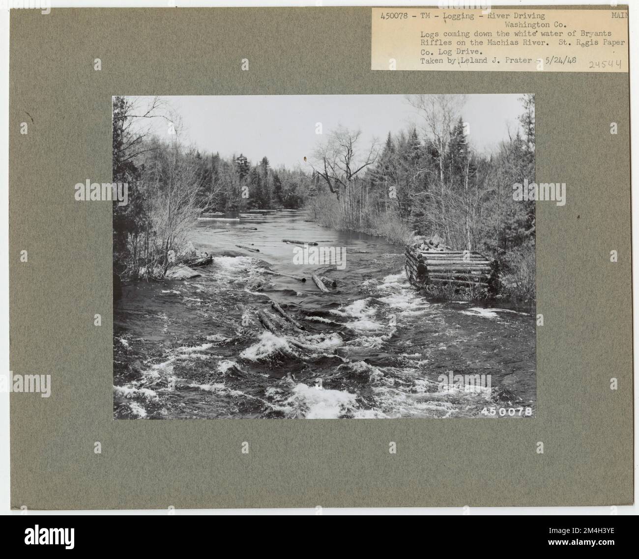 Logging: Transportation: Log Drive - Maine. Photographs Relating to ...