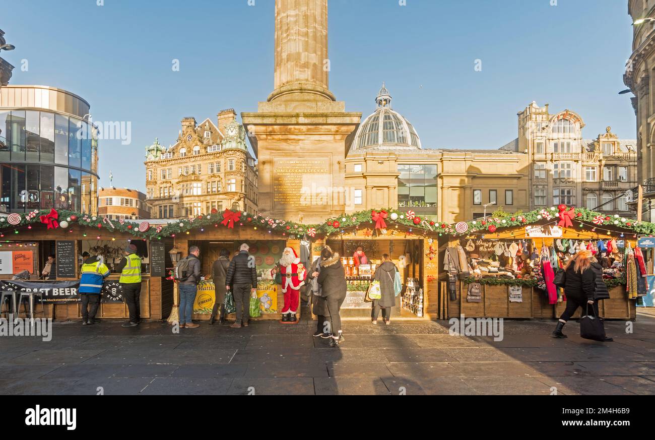 People at Newcastle upon Tyne Christmas Market December 2022, England, UK Stock Photo