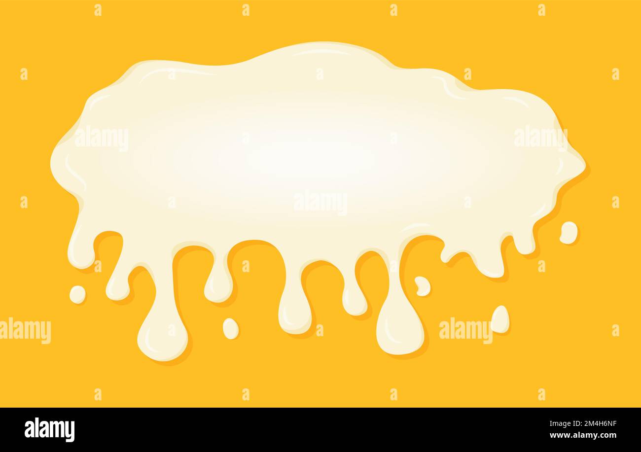 Splattered cartoon slime isolated on yellow background Stock Vector ...