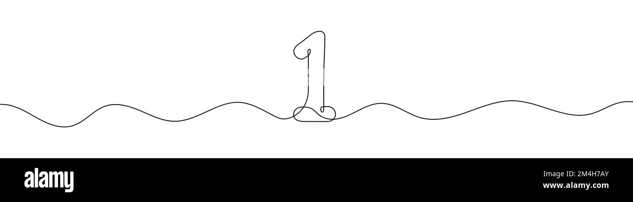Number 1 In Continuous Line Drawing Style Line Art Of Number One number-1-in-continuous-line-drawing-style-line-art-of-number-one