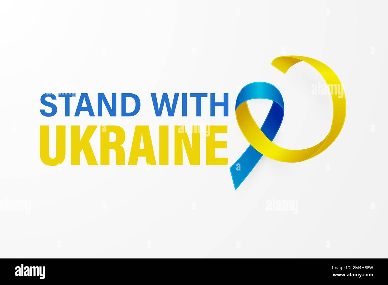 Ukraine Ribbon Support Stand with Ukraine. Anti War Call with the Smbol of Peace with Blue and ...