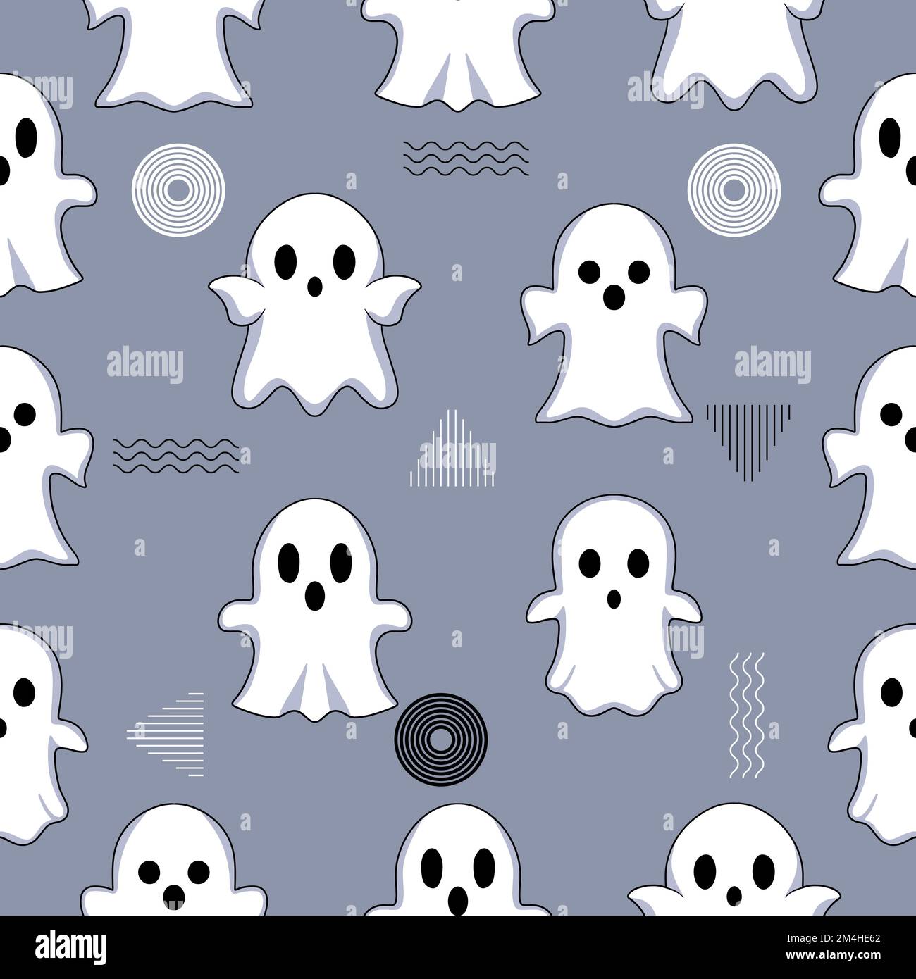 A digital illustration of a seamless cute ghost pattern background for  wallpapers Stock Vector Image & Art - Alamy