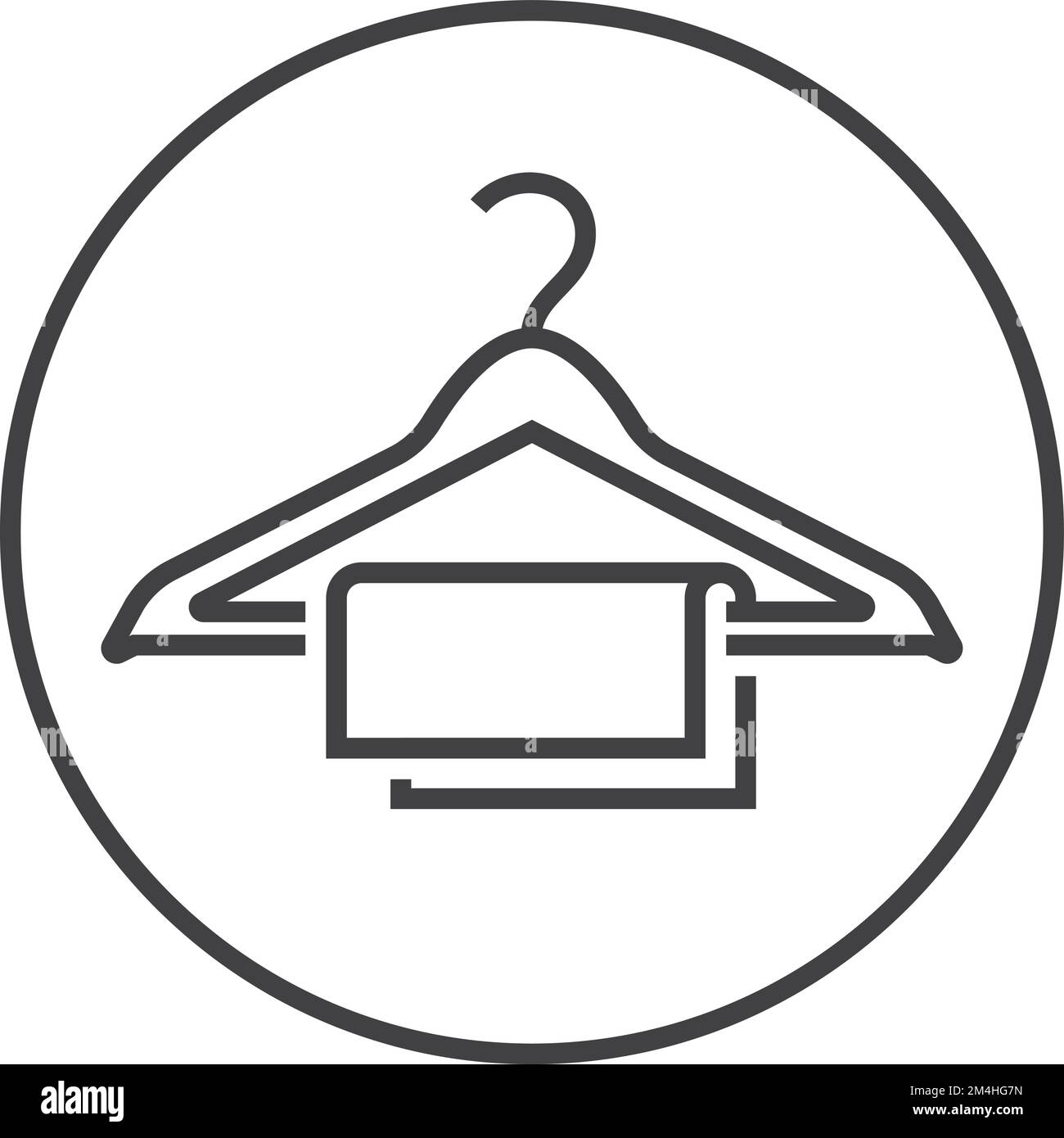 Clothes hanger icon. Round hotel towel symbol Stock Vector Image & Art ...