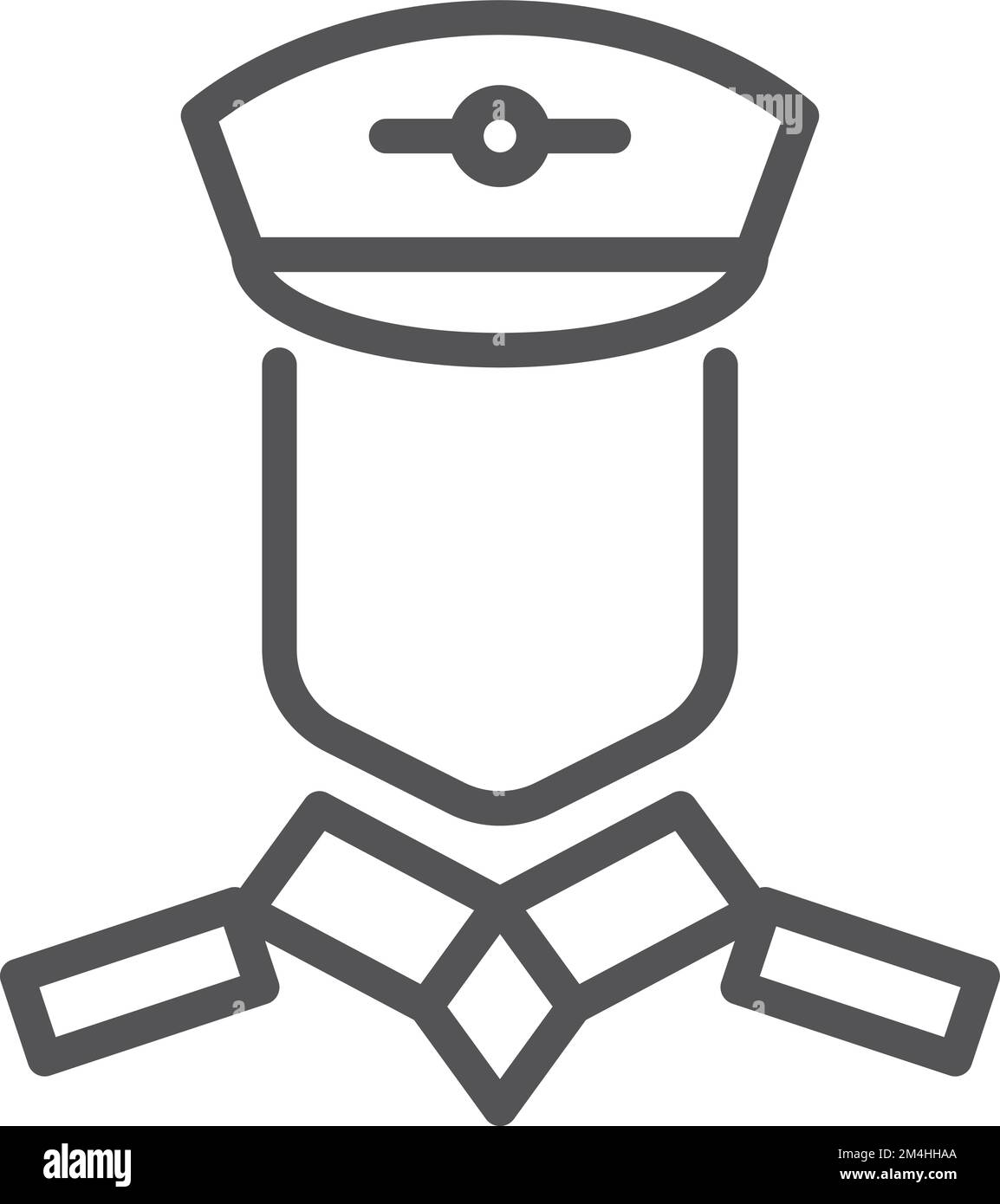Airplane pilot linear icon. Professional person symbol Stock Vector