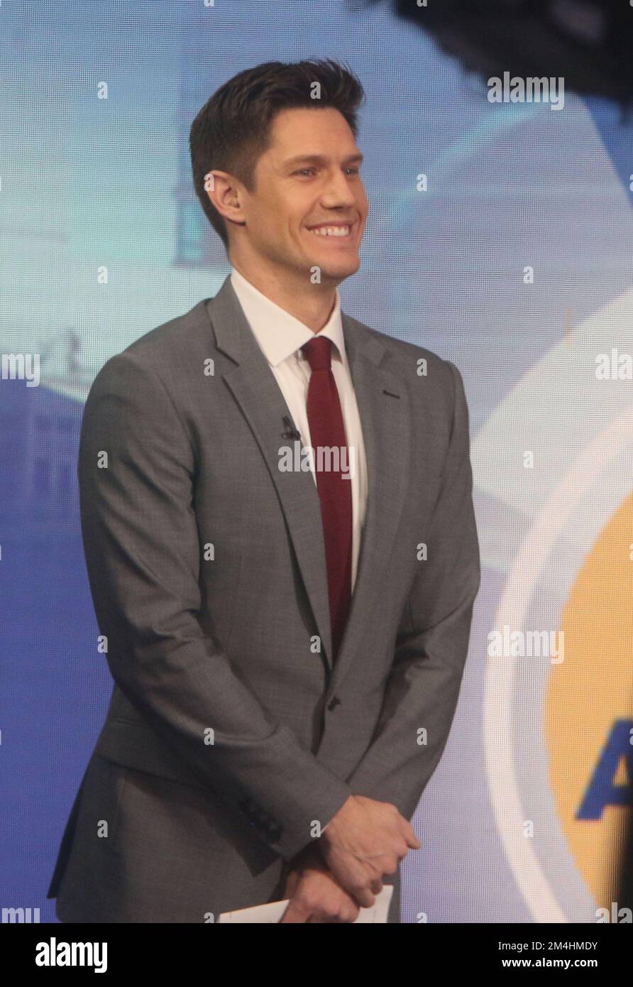 Good Morning America Cast During Daily Broadcast PICTURED Trevor Ault
