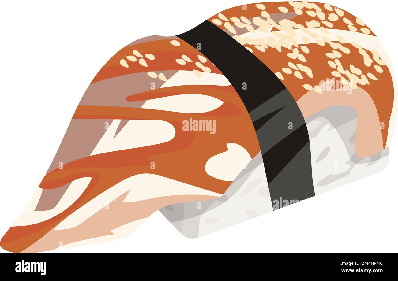Anago sushi. Japanese rice dish. Asian food Stock Vector Image & Art