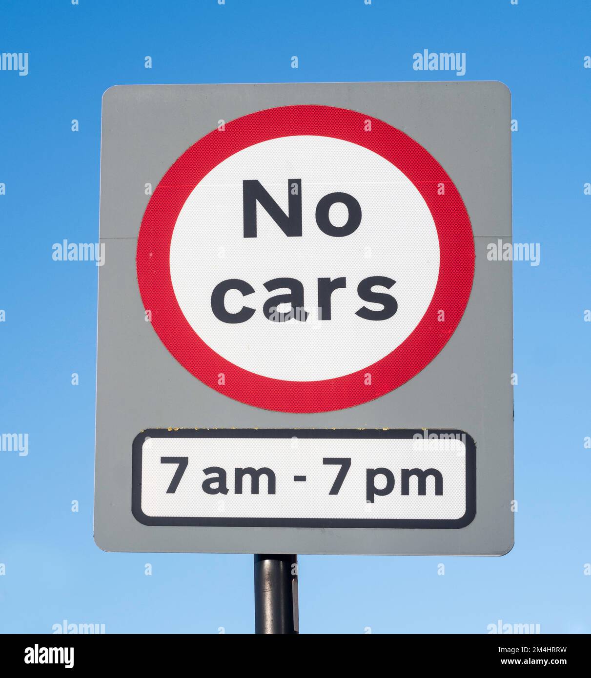 No Cars Sign Stock Photo