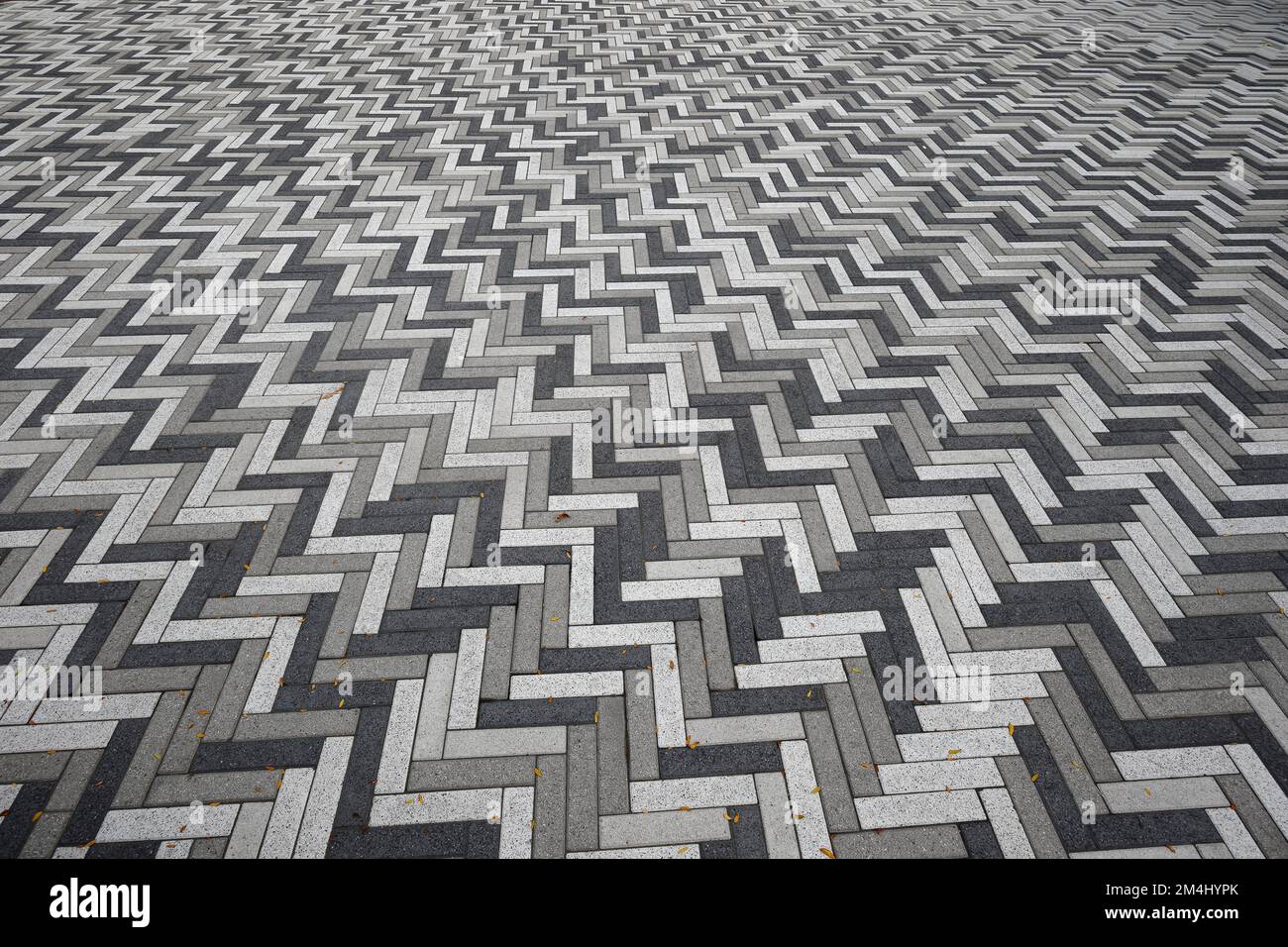 Creative structure with paving stones on sidewalk, Montreal, Province of Quebec, Canada Stock Photo