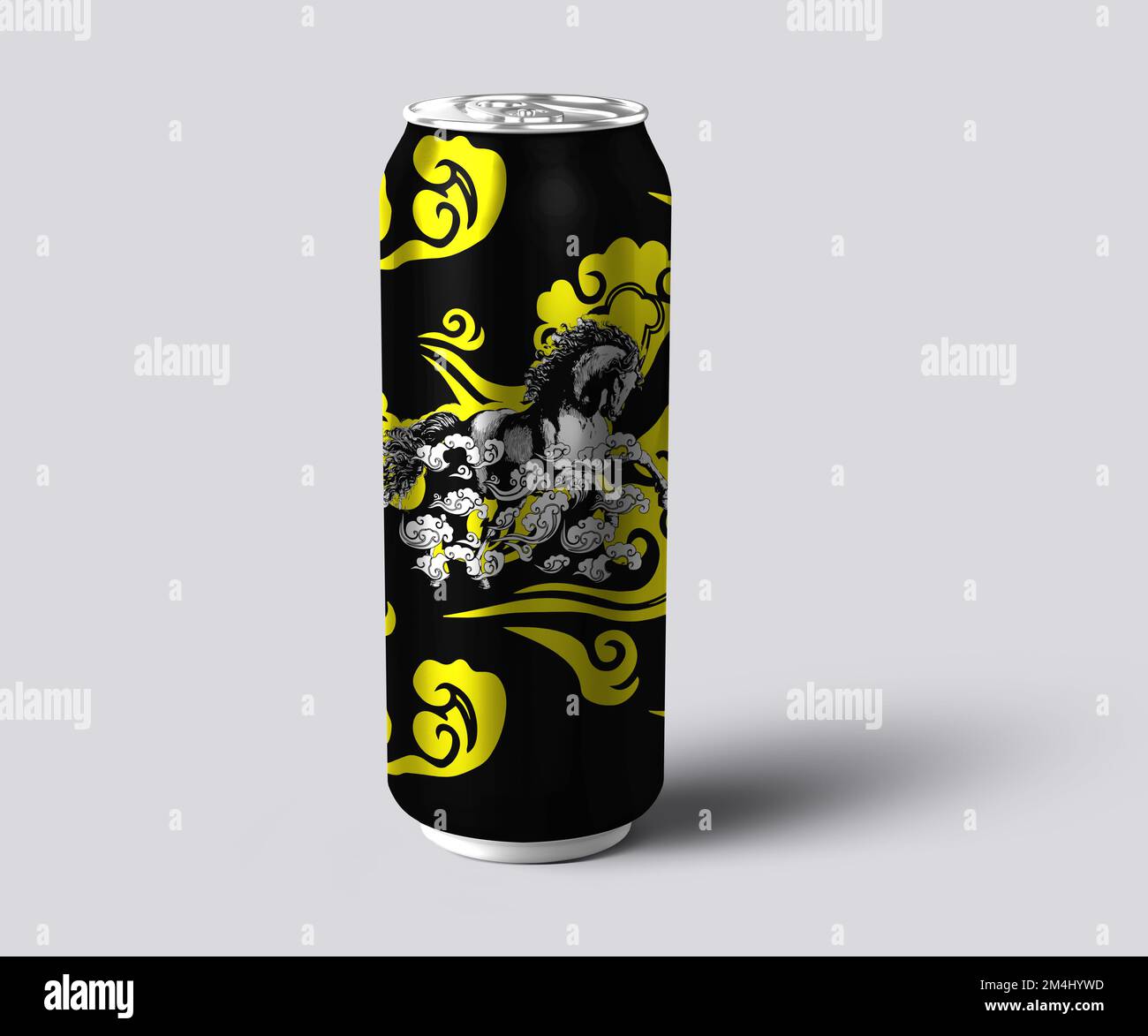 3D illustration of a drink with a mix of illustrative stile and an oriental style Stock Photo