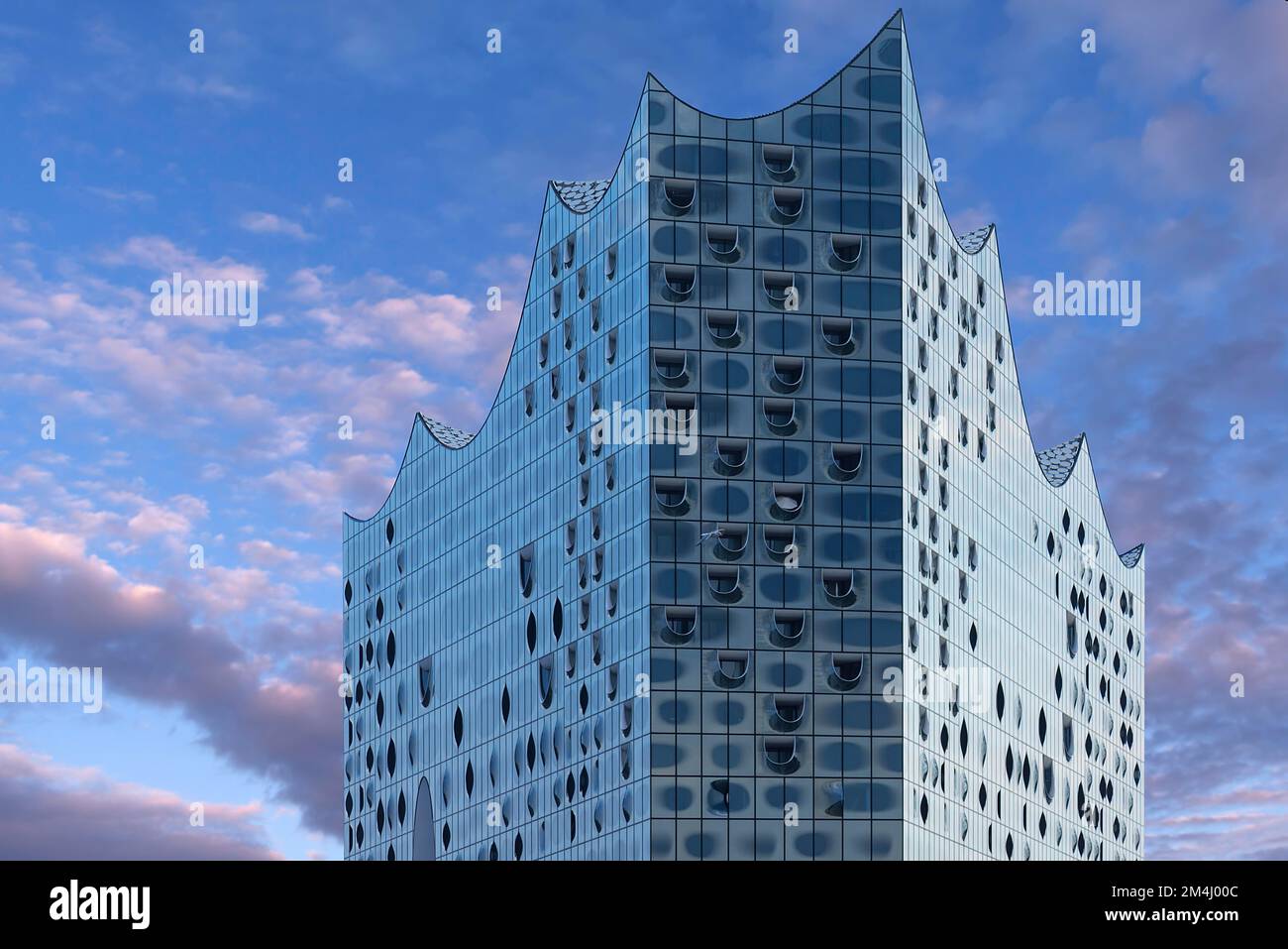 Elphilharmonie with evening sky, Hamburg, Germany Stock Photo - Alamy