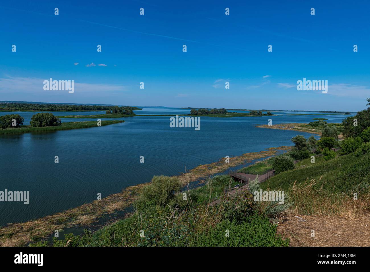 Overlook over the Volga, Unesco site Bolgar, Republic of Tartastan, Russia Stock Photo