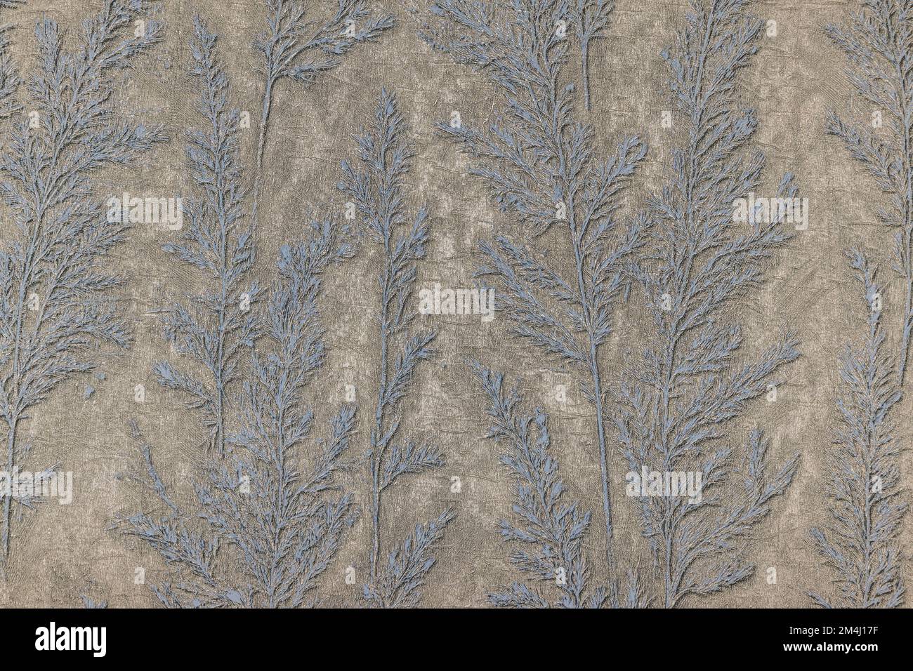 Wallcovering background texture with a seamless natural tropical pattern of exotic leaves Stock Photo