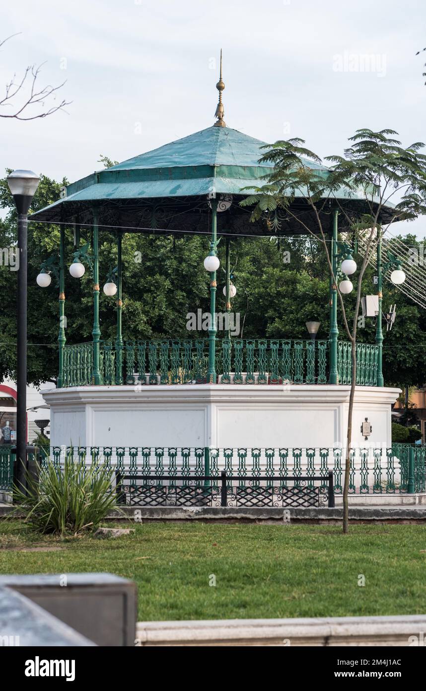 Bandstand in the Mexican city of Tehuacán Stock Photo