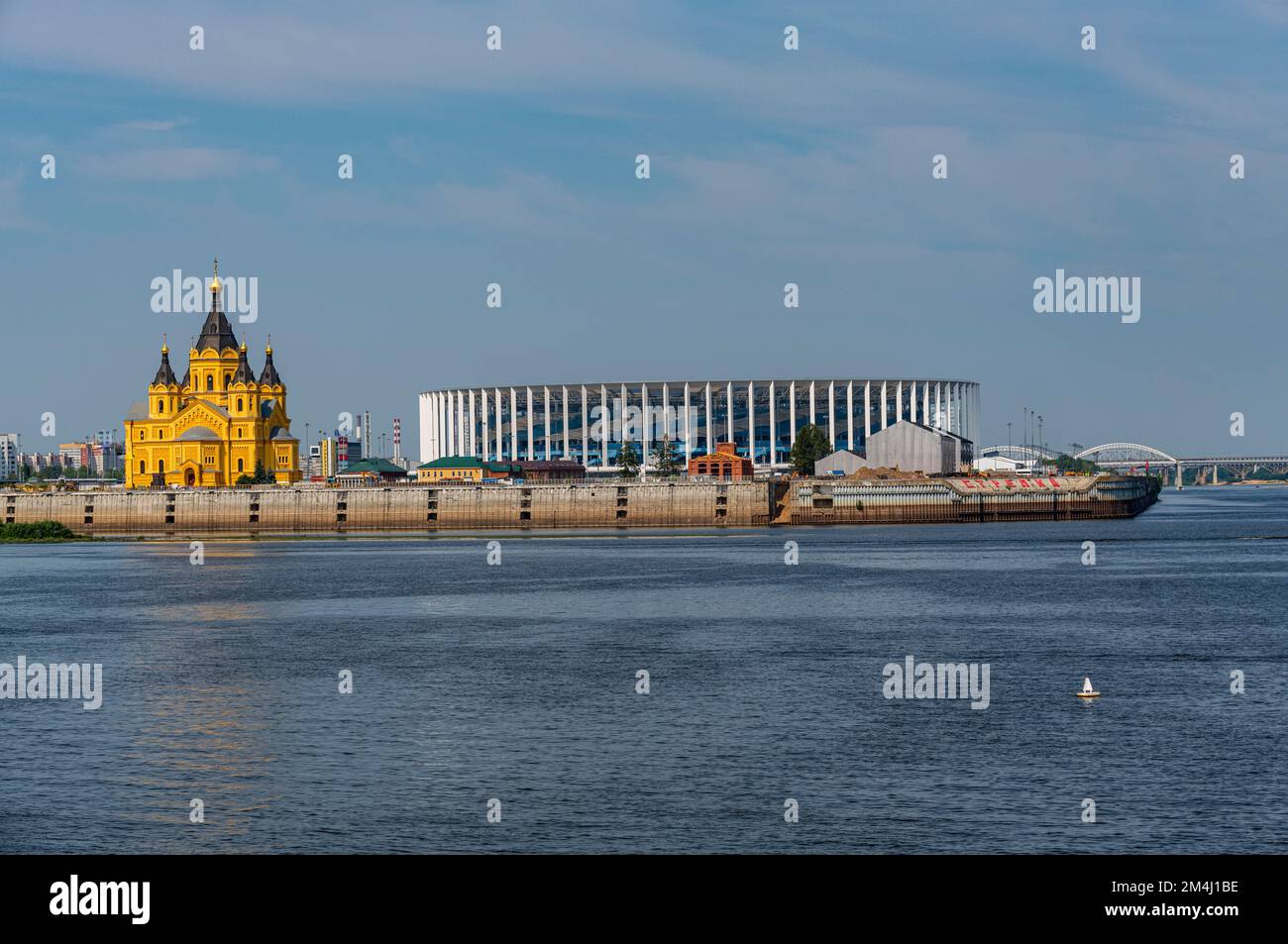 Alexander Nevsky Cathedral on the Volga, Nizhny Novgorod, Russia Stock Photo