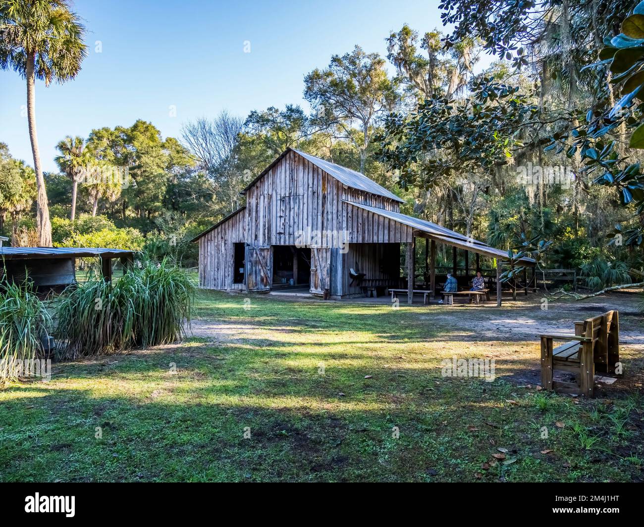 Cross Creek Fl County - Barn At Marjorie Kinnan Rawlings Historic State Park An Authentic Florida Cracker Homestead In Cross Creek Florida Usa 2M4J1HT 