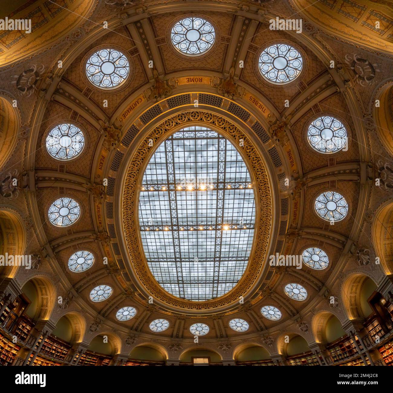 Bibliotheque Nationale de France Richelieu. View inside the reading