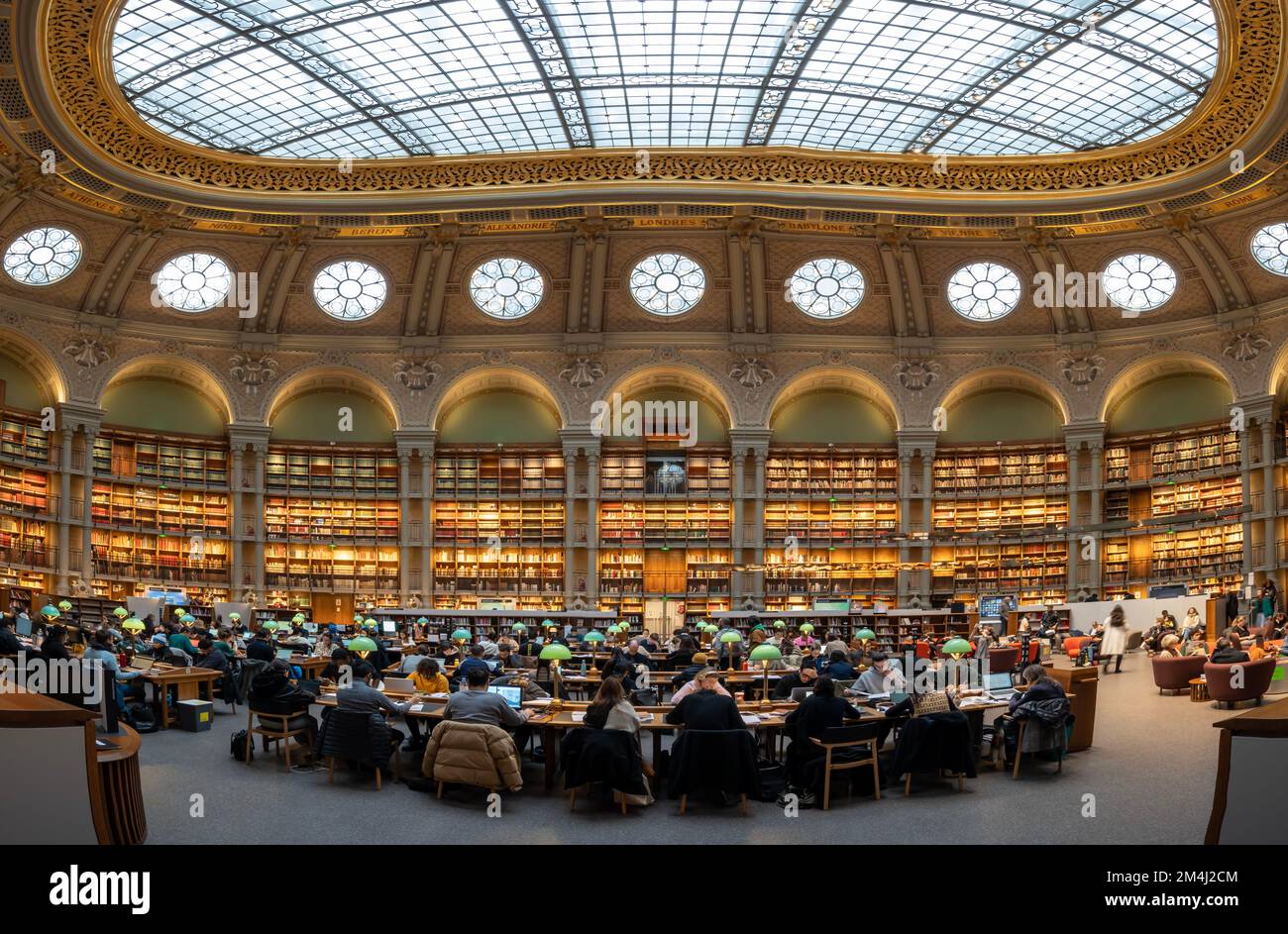 Bibliotheque Nationale de France Richelieu. View inside the reading