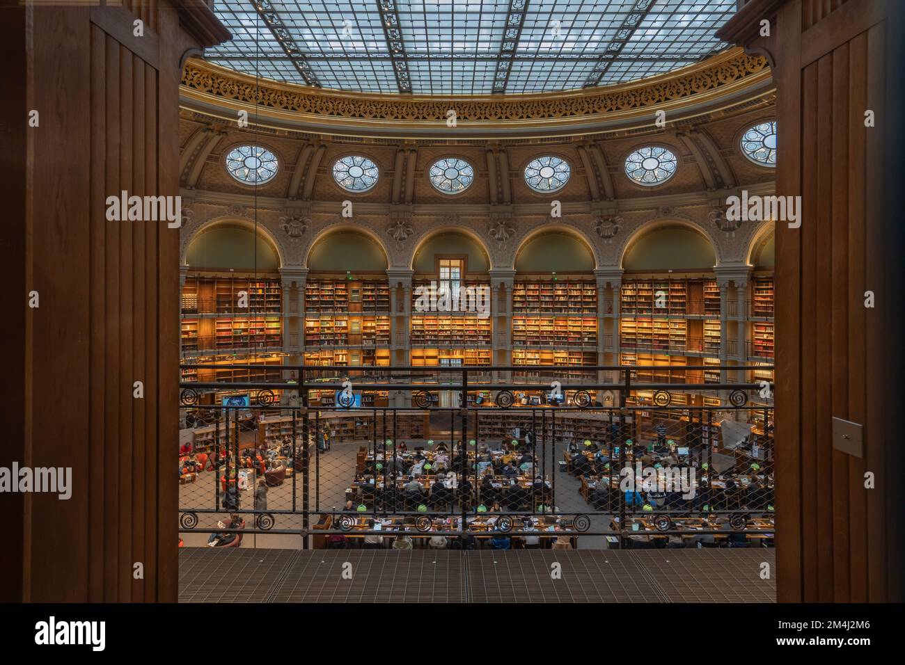 Bibliotheque Nationale de France Richelieu. View inside the reading