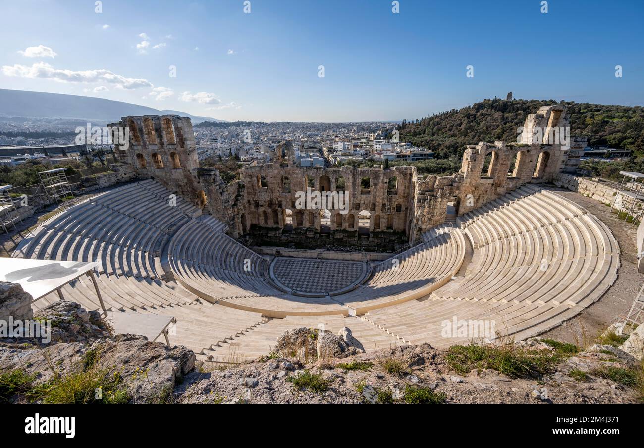 Herodes atticus amphitheater acropolis hi-res stock photography and ...