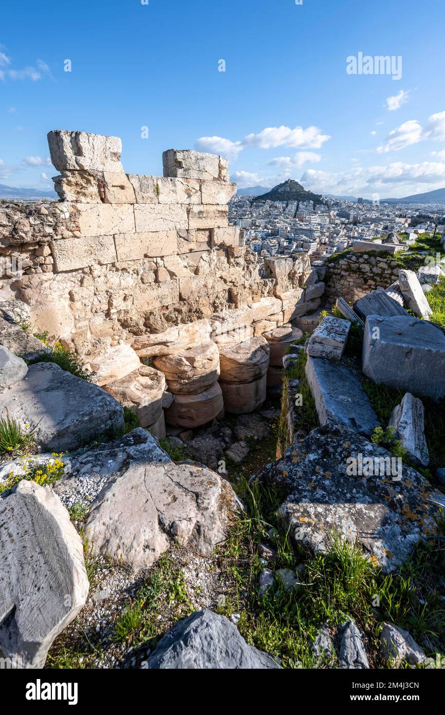 Ruins, Acropolis, Athens, Greece Stock Photo