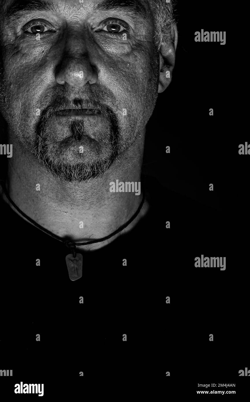 Man cropped portrait Black and White Stock Photos & Images - Alamy
