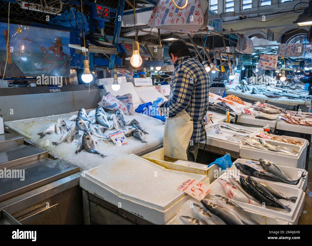 Athens central fish market hires stock photography and images Alamy
