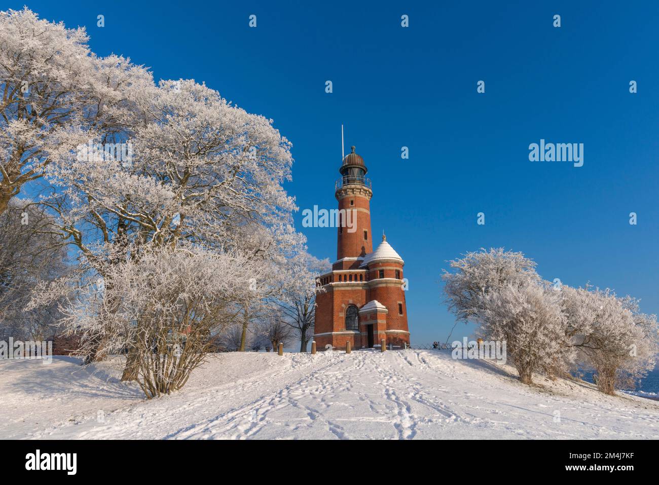 Lighthouse KielHoltenau, Kiel Fjord, Kiel, entrance Kiel Canal, brick