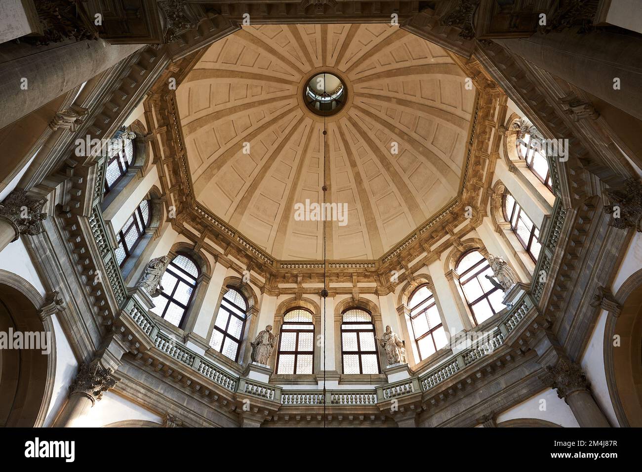 Interior view of the dome in the Basilica Santa Maria della Salute in Venice, Italy, Veneto Stock Photo