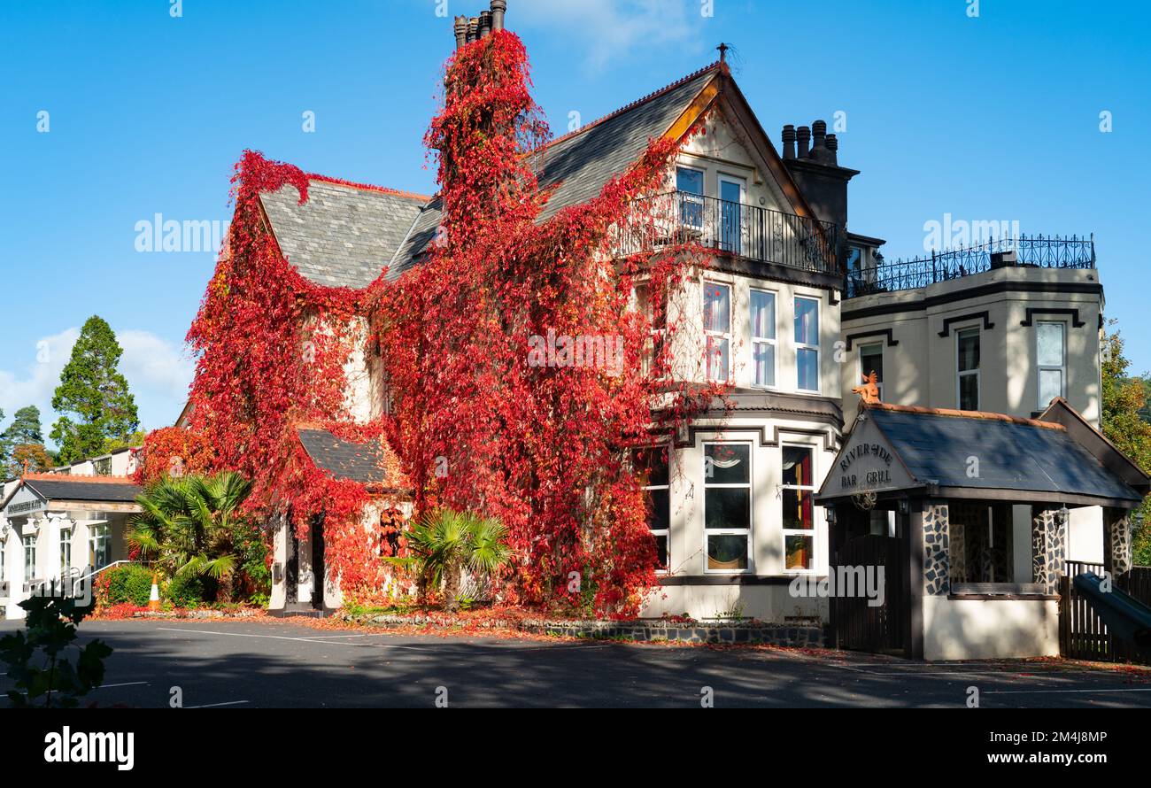 The White Waters Country Hotel, on the outskirts of Llangollen, North Wales. Image taken in October 2022. Stock Photo