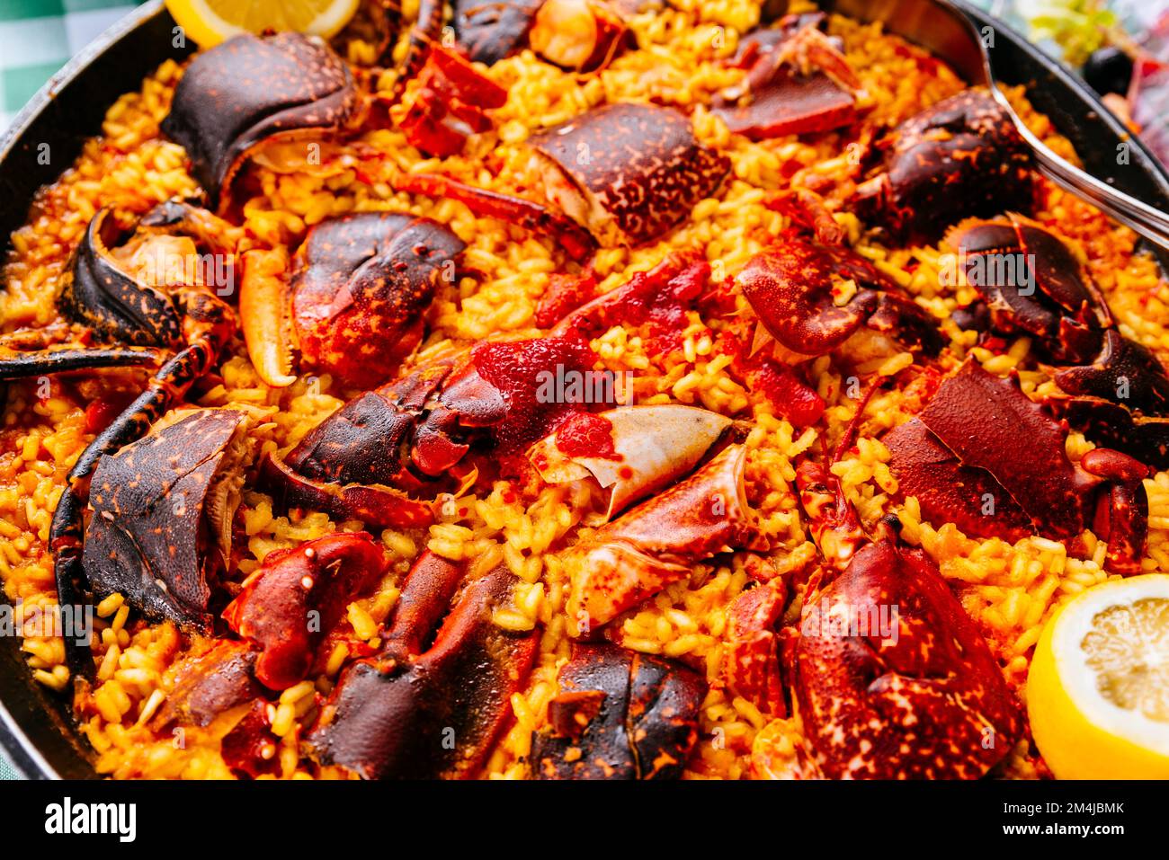 Asturian traditional food. Rice with lobster. Tazones, Principality of Asturias, Spain, Europe Stock Photo