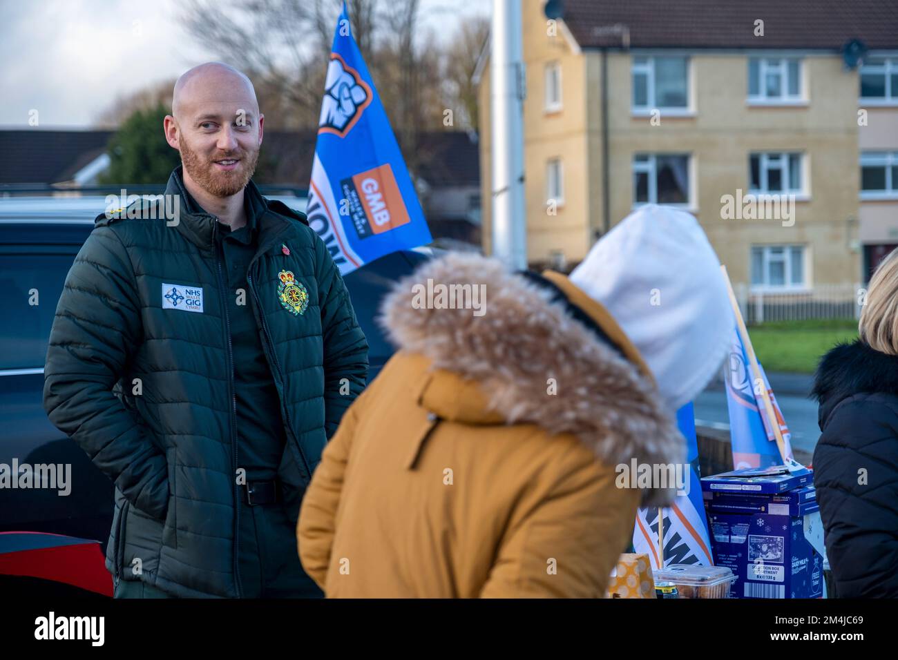 Rhondda Cynon Taff, Wales, December 21st 2022. Picket line and location