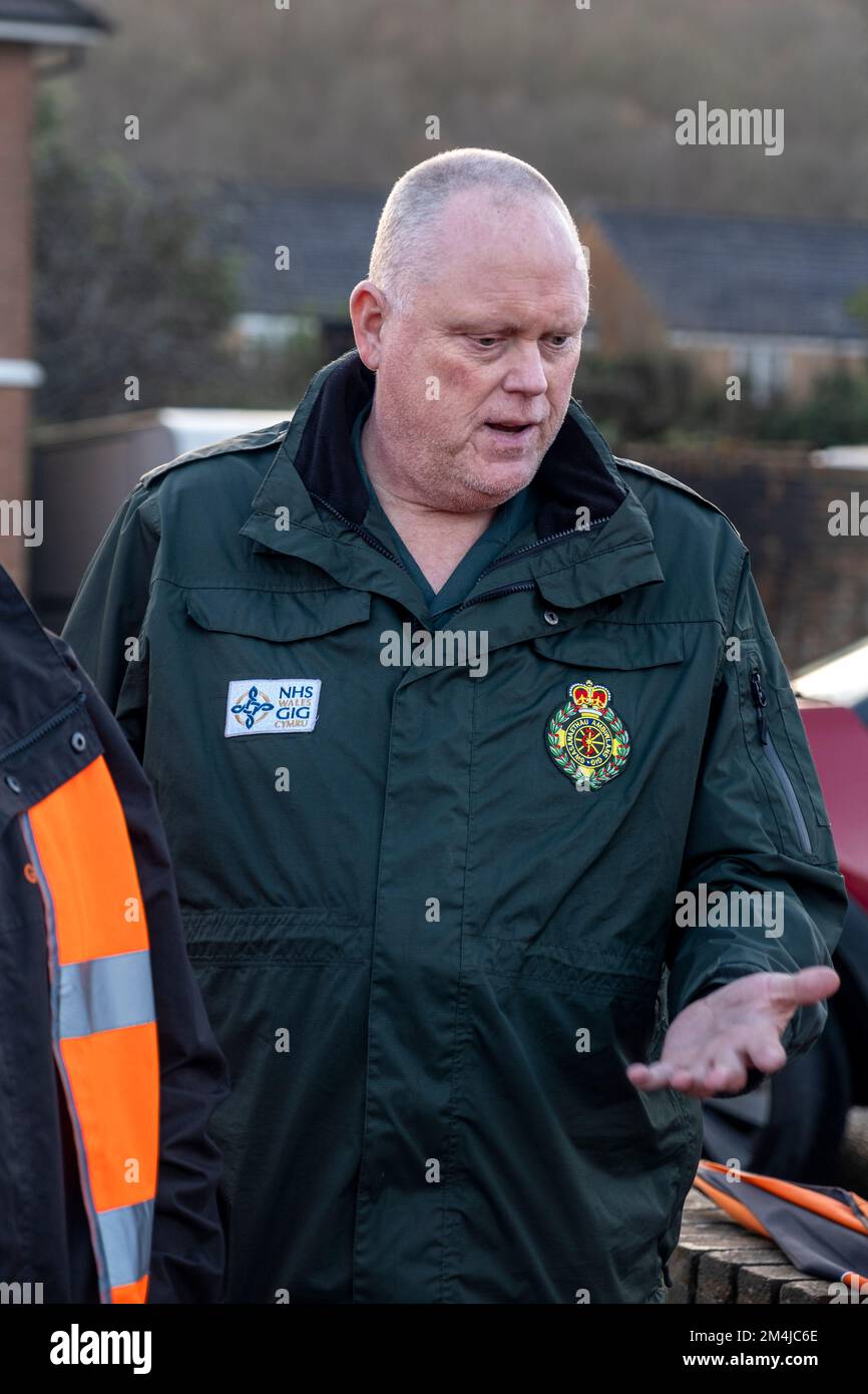 Rhondda Cynon Taff, Wales, December 21st 2022. Picket line and location