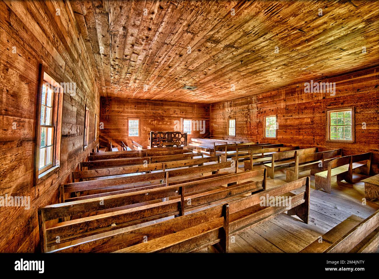 A wideangle photograph of the interior of the wonderful handbuilt