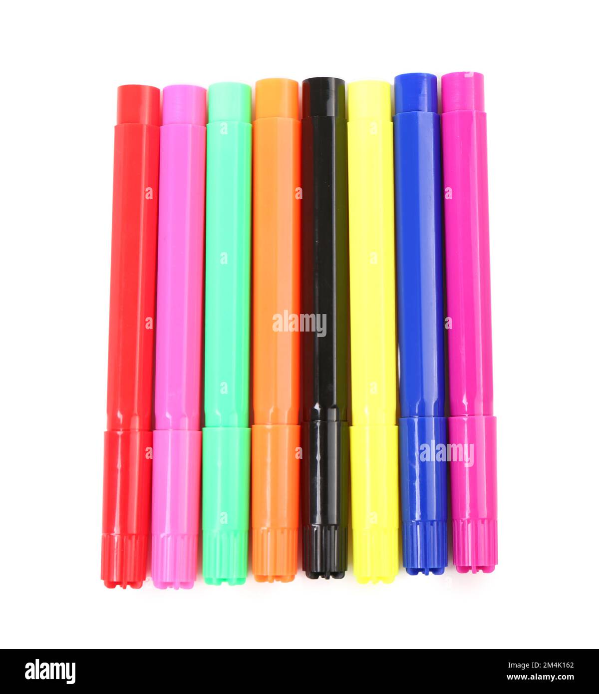 Colorful felttip pens isolated on white background Stock Photo Alamy