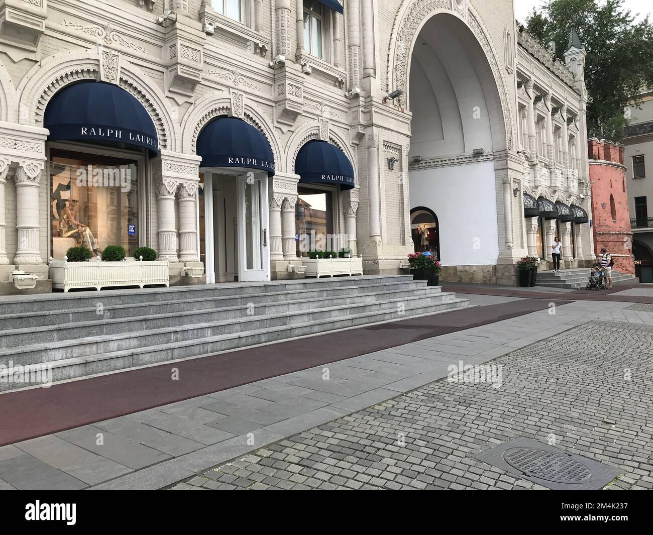 The Ralph Lauren boutique in Moscow city center, a retro building and ...