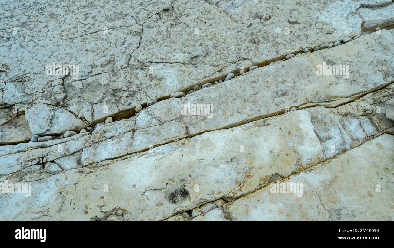 Limestone rock formations along Lake Huron shoreline at Halfway Log