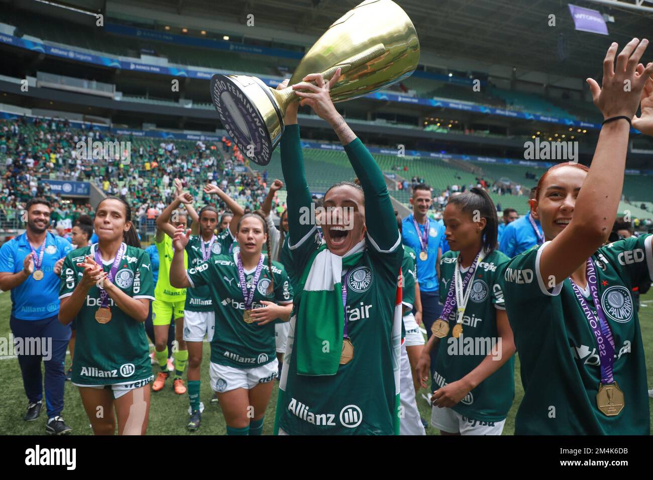 Sao Paulo, Sao Paulo, Brasil. 21st Dec, 2022. Sao Paulo (SP), 21/12/2022 -  FUTEBOL/FINAL/PAULISTA/FEMININO/PALMEIRAS/SANTOS - O Palmeiras e Campeao  Paulista em cima do Santos pelo placar de 2x1, na tarde desta quarta-feira (