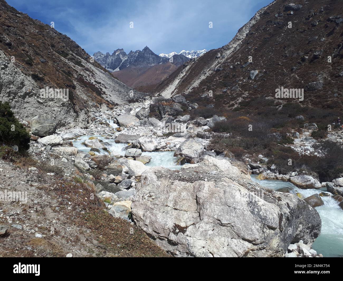 A beautiful scenery of river in the Himalaya Stock Photo - Alamy
