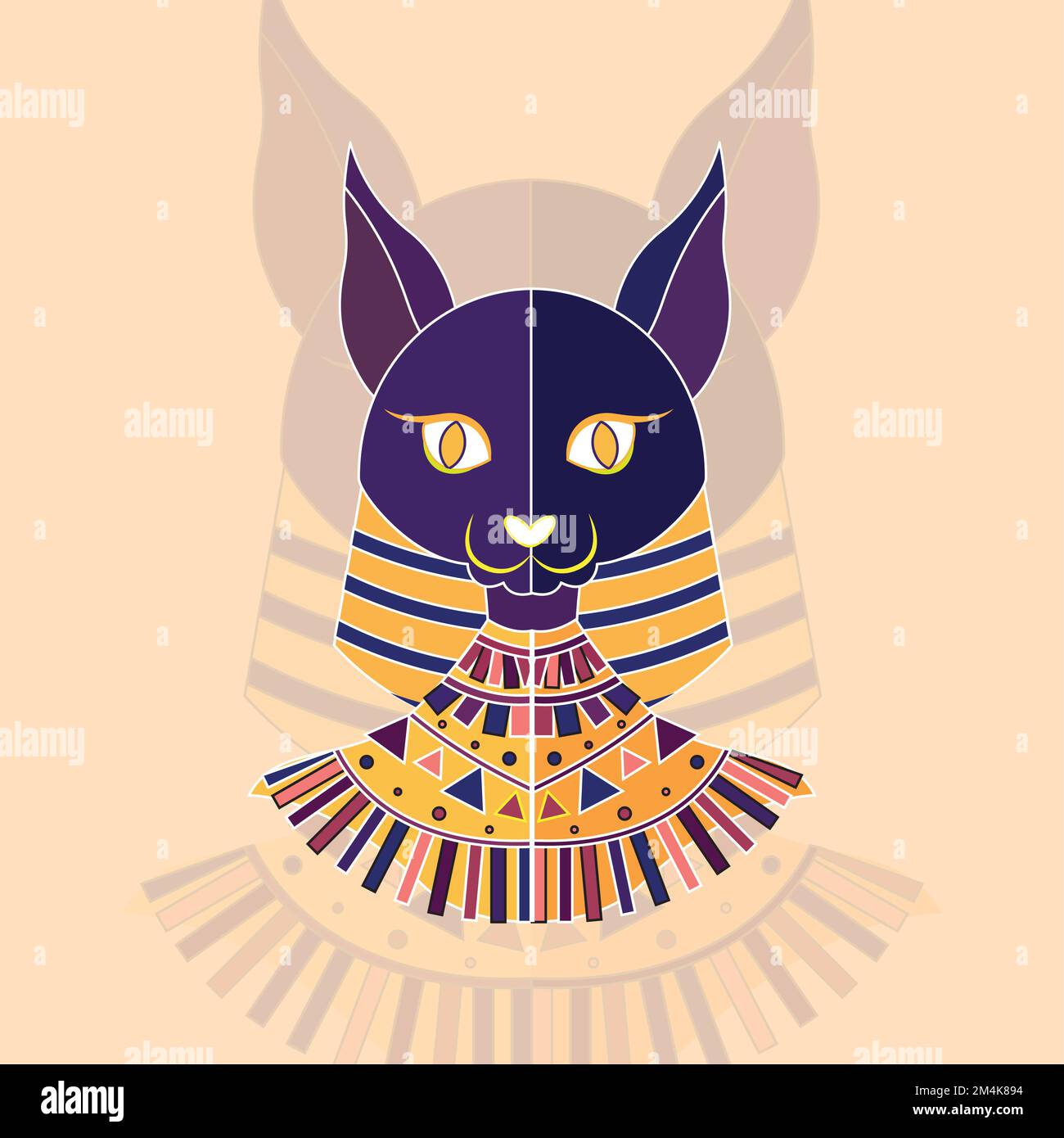Isolated colored anubis old egypt icon Vector Stock Vector Image & Art ...