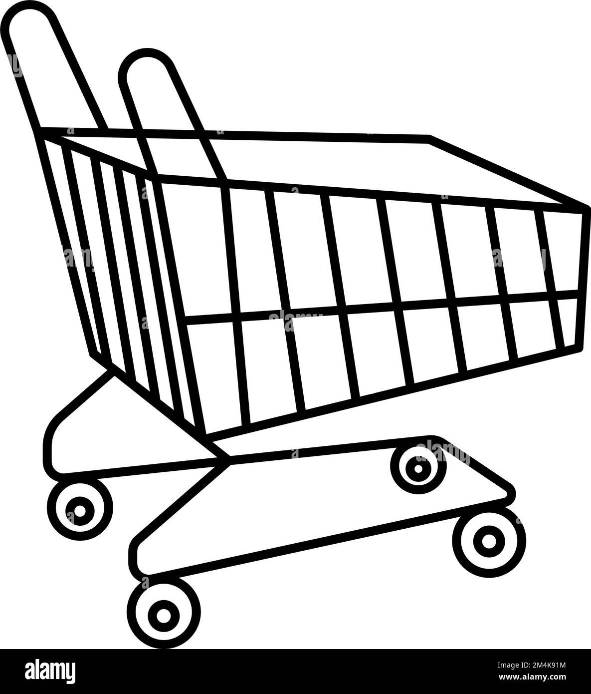 Isolated black shopping cart icon Vector Stock Vector Image & Art - Alamy