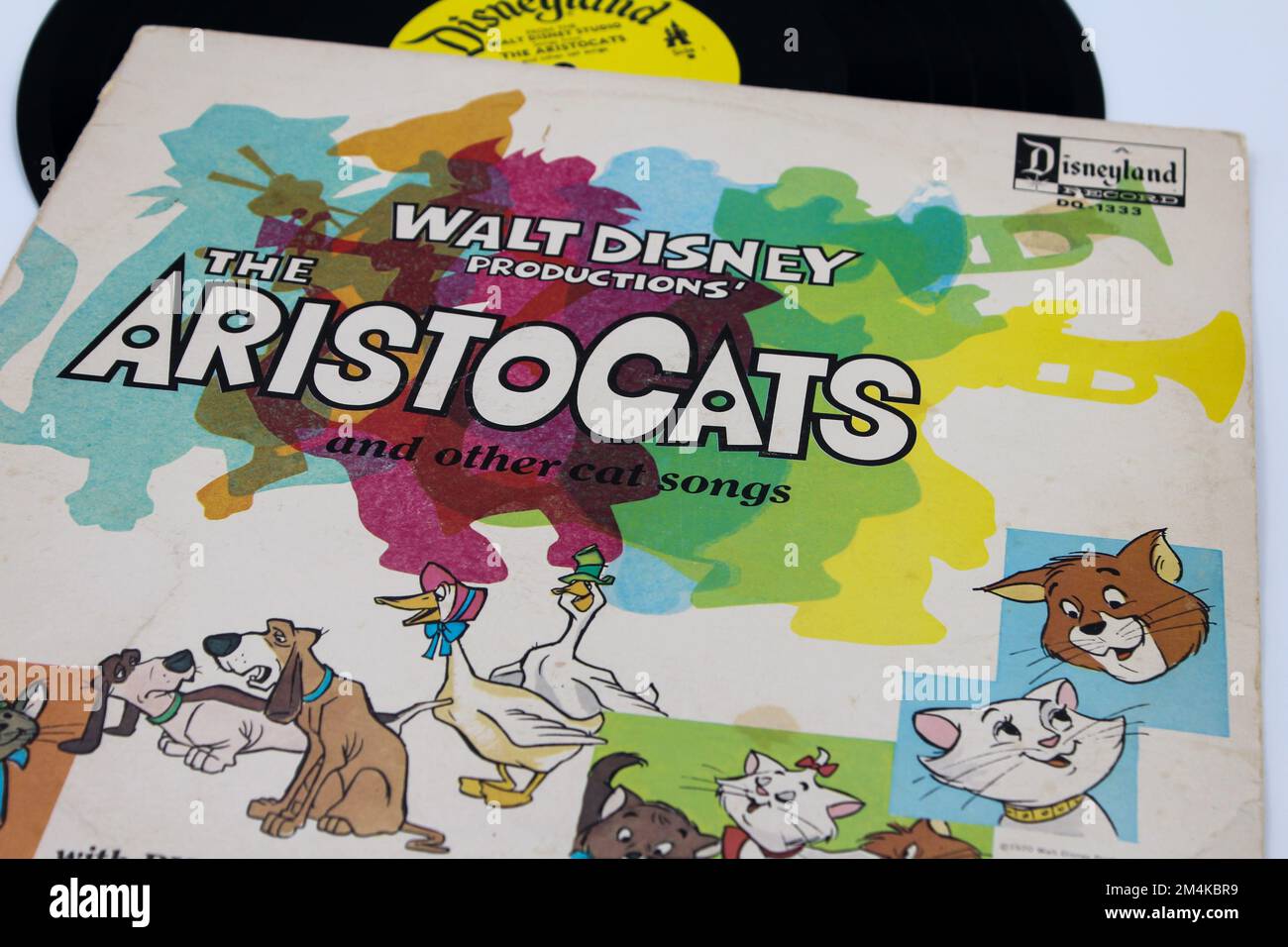 Disney's Aristocats Movie Soundtrack music album on vinyl record LP disc Stock Photo
