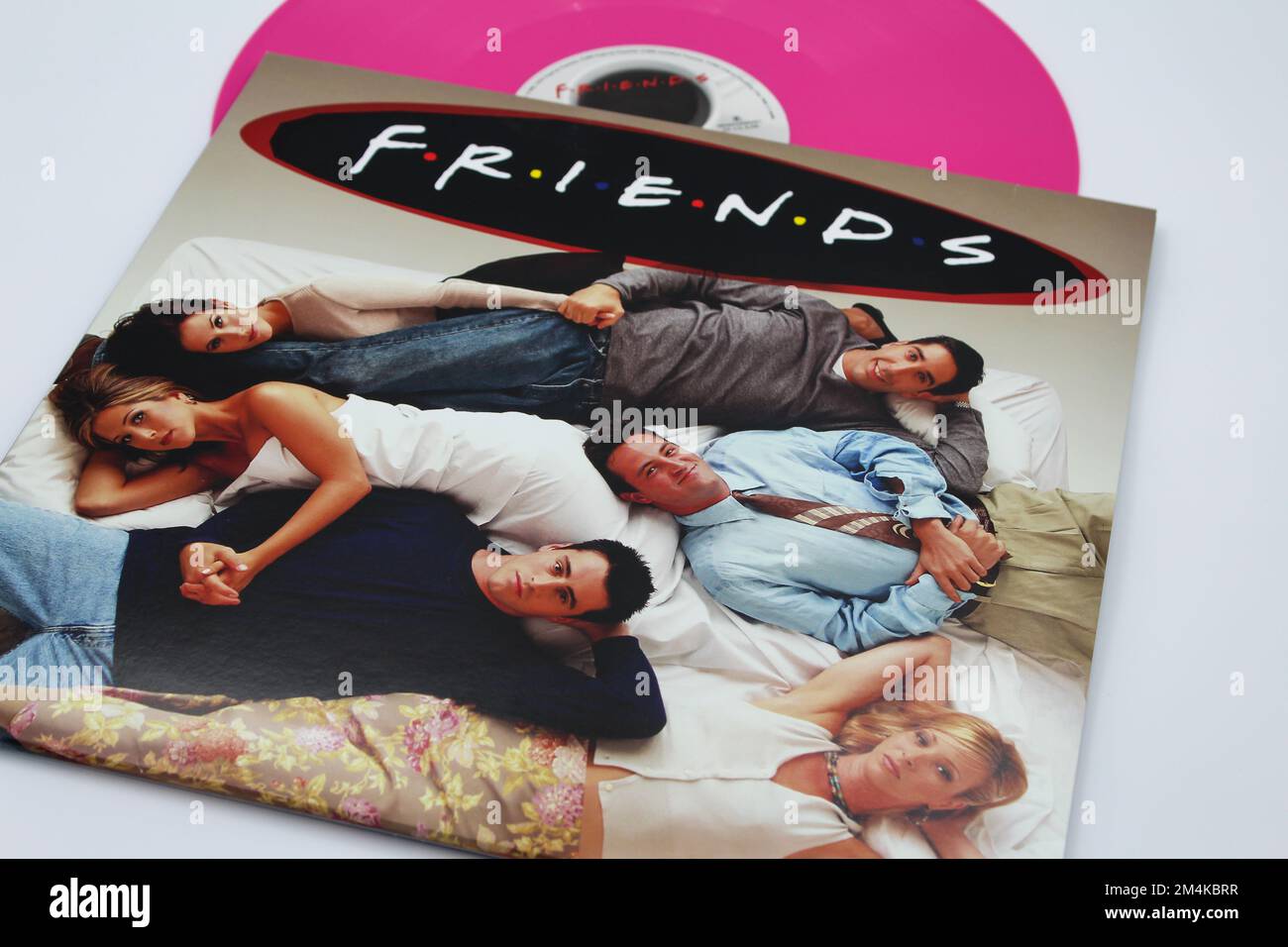 Special 25th Anniversary Commemorative Edition. Soundtrack to popular television show FRIENDS. TV show music vinyl record LP disc American tv sitcom Stock Photo