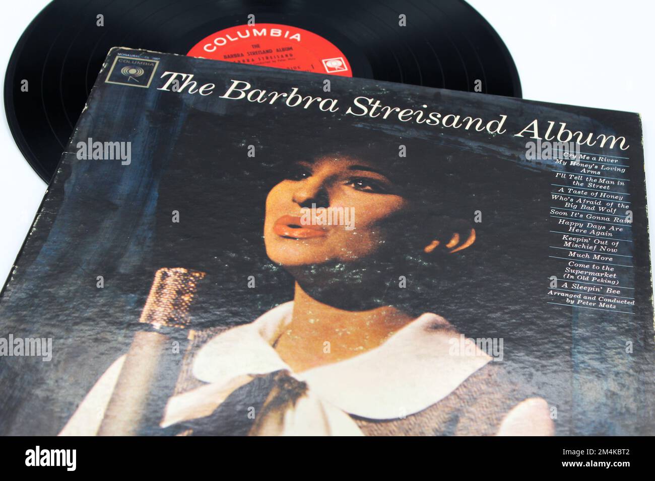 Pop artist, Barbra Streisand music album on vinyl record LP disc. Titled: The Barbra Streisand Album cover Stock Photo
