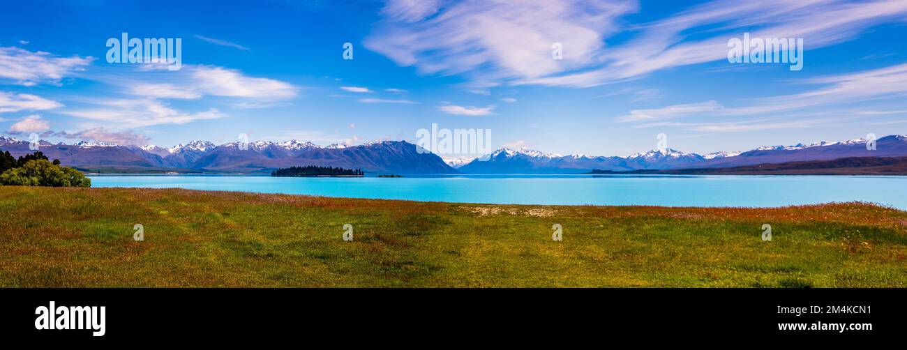 Beautiful Cloudscape by Lake Tekapo in New Zealand Stock Photo - Alamy