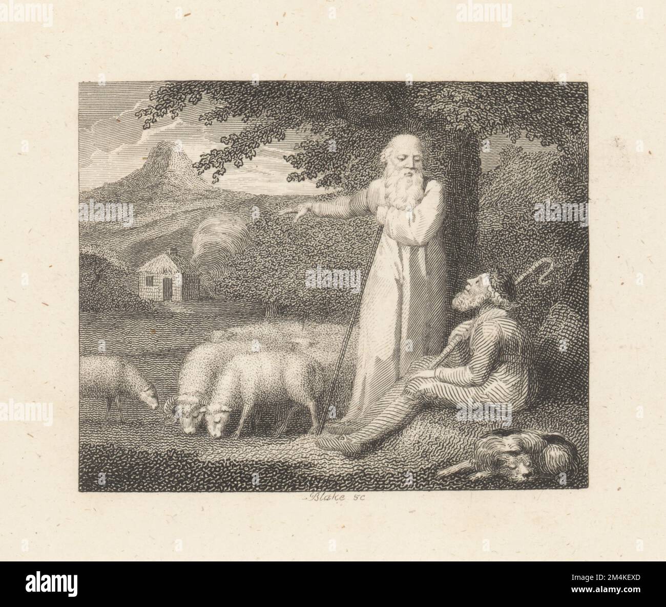 Shepherd In Robe Kent cottage engraving hi-res stock photography and images - Alamy